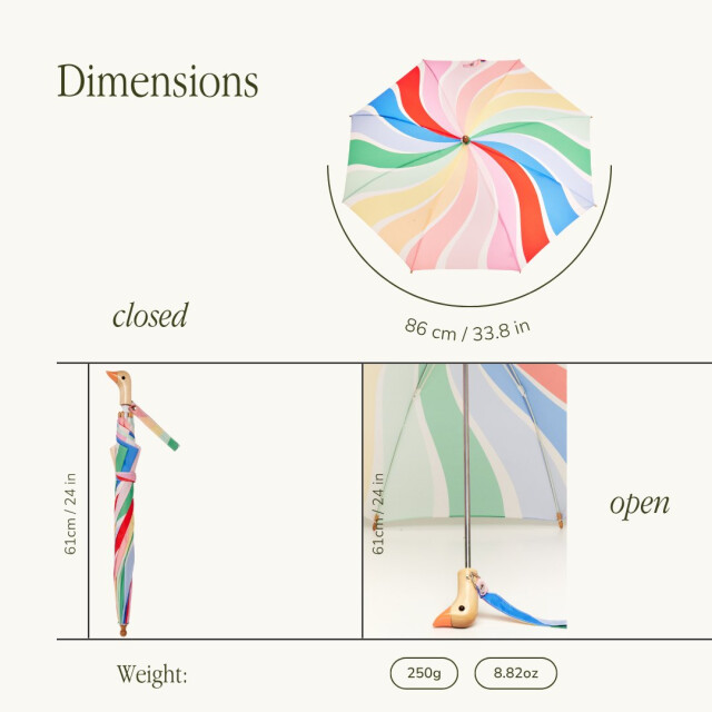 Original Duckhead Duck ÇocukŞemsiye ODH x Meri Meri Rainbow