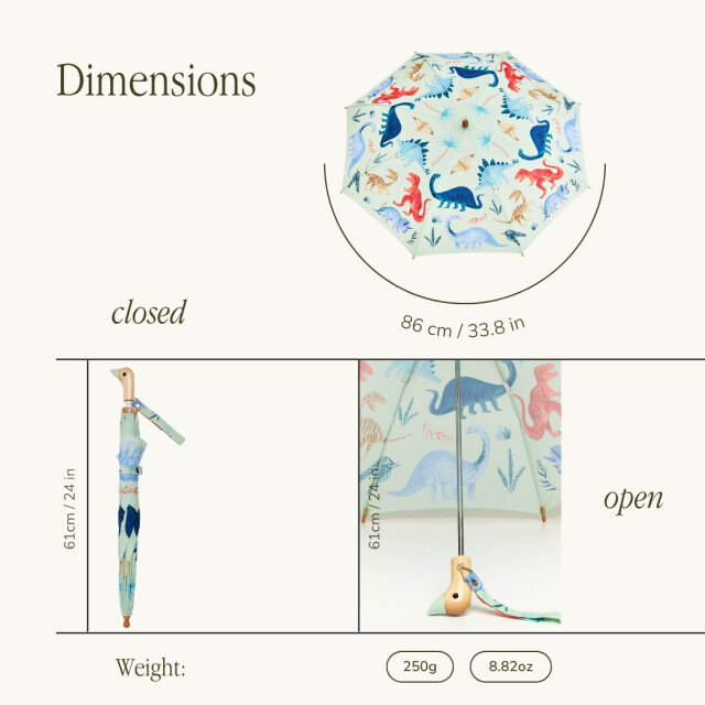 Original Duckhead Duck ÇocukŞemsiye ODH x Meri Meri Dinosaur Kingdom