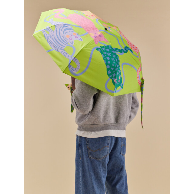 Original Duckhead Duck Kompakt Şemsiye Arty Cats Lime